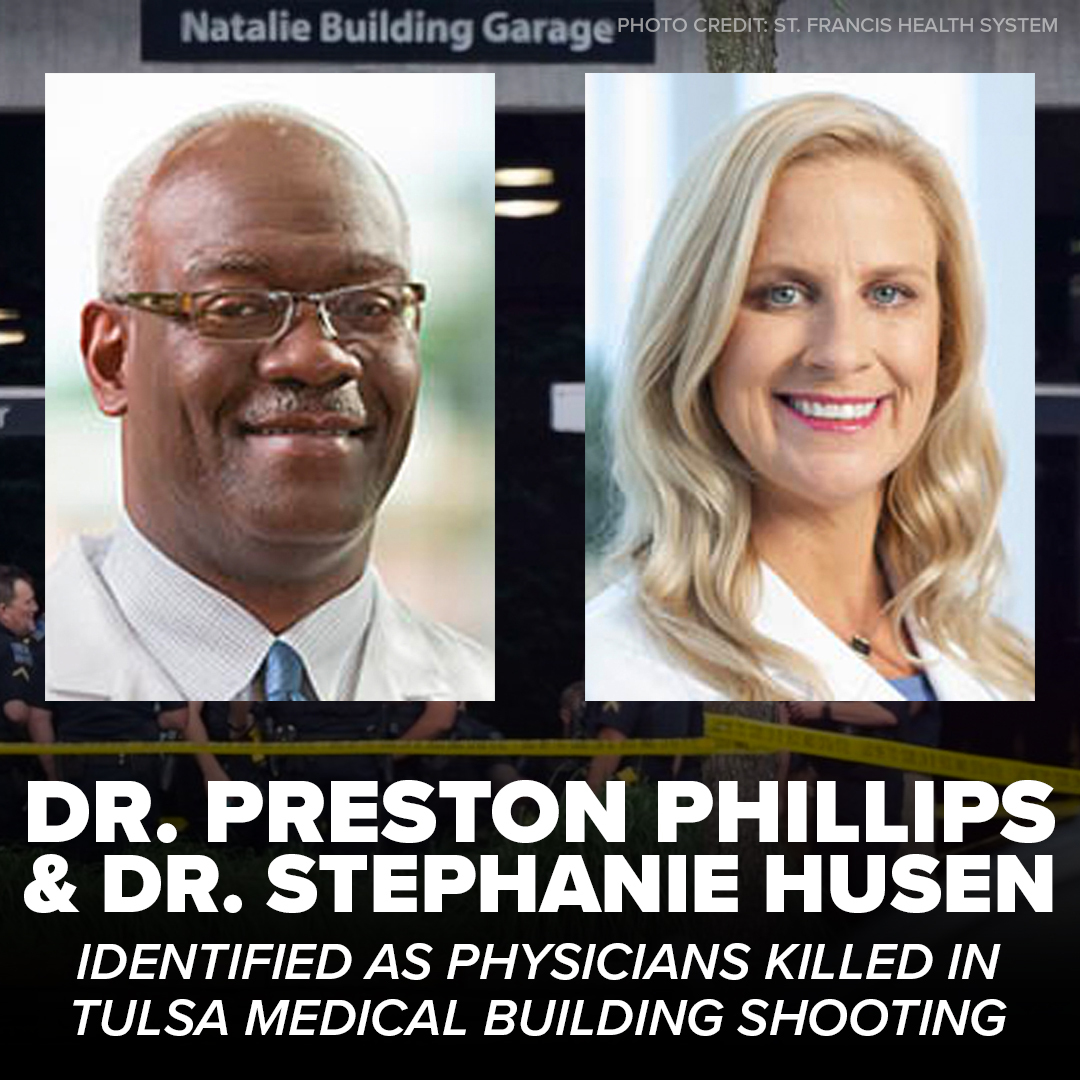 ABC7's tweet photo. Dr. Preston J. Phillips and Dr. Stephanie J. Husen were two of the victims of the #Tulsa mass #shooting yesterday.

A letter recovered on the suspect made it clear "he came with the intent to kill Dr. Phillips and anyone who got in his way," officials say. https://t.co/2hcuIEmk3m https://t.co/f1PaIqJA2w