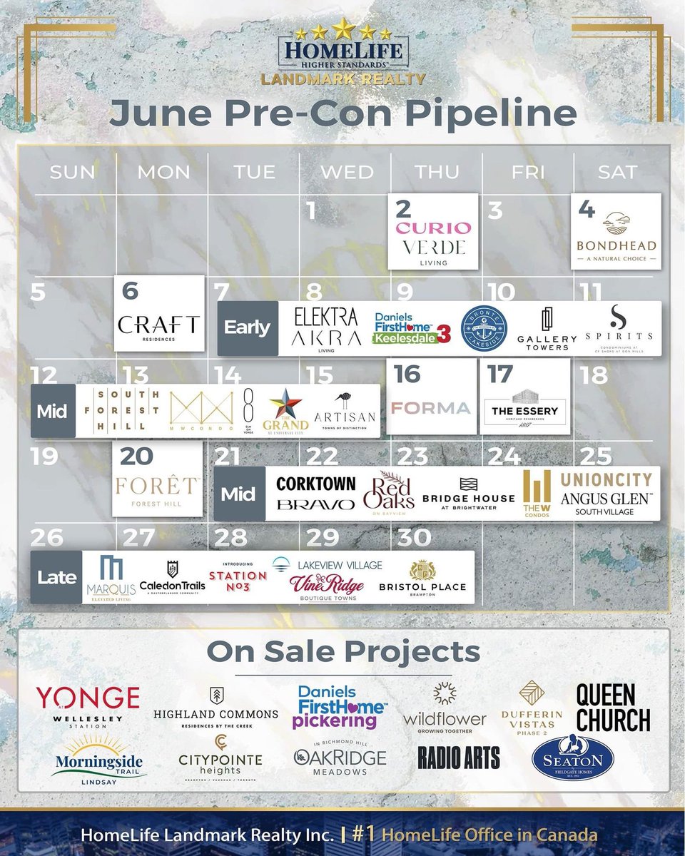 📣Check out June’s pre-construction pipeline in the GTA! The summer real estate season is in full swing! 

Which project are you the most excited about? Register now for first access to project!

Wendy Yin | Sales Representative 
☎️ 647-206-7086
📧wendyyin19@yahoo.com

#wendyyin