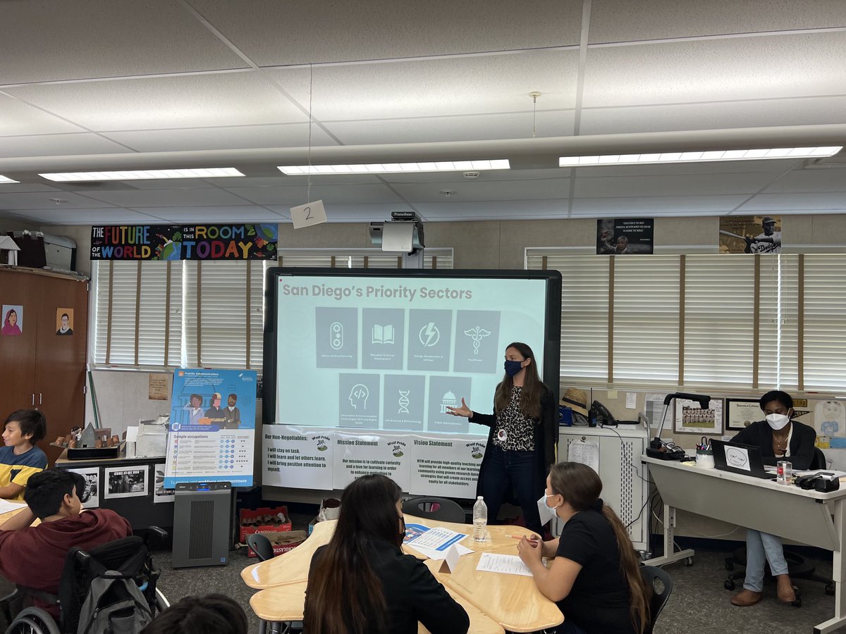 CcteMrs's tweet photo. Career Exploration Day #3 ⁦@MTMWolves⁩ - exploring our local economy ⁦@sdworkforce⁩ ⁦@xellofuture⁩ ⁦@smvielma⁩ ⁦@PartnerSD⁩ #sdusdccte #cte ⁦@CounselingSDUSD⁩ ⁦@sdschools⁩ https://t.co/Yu1VnJiOh1
