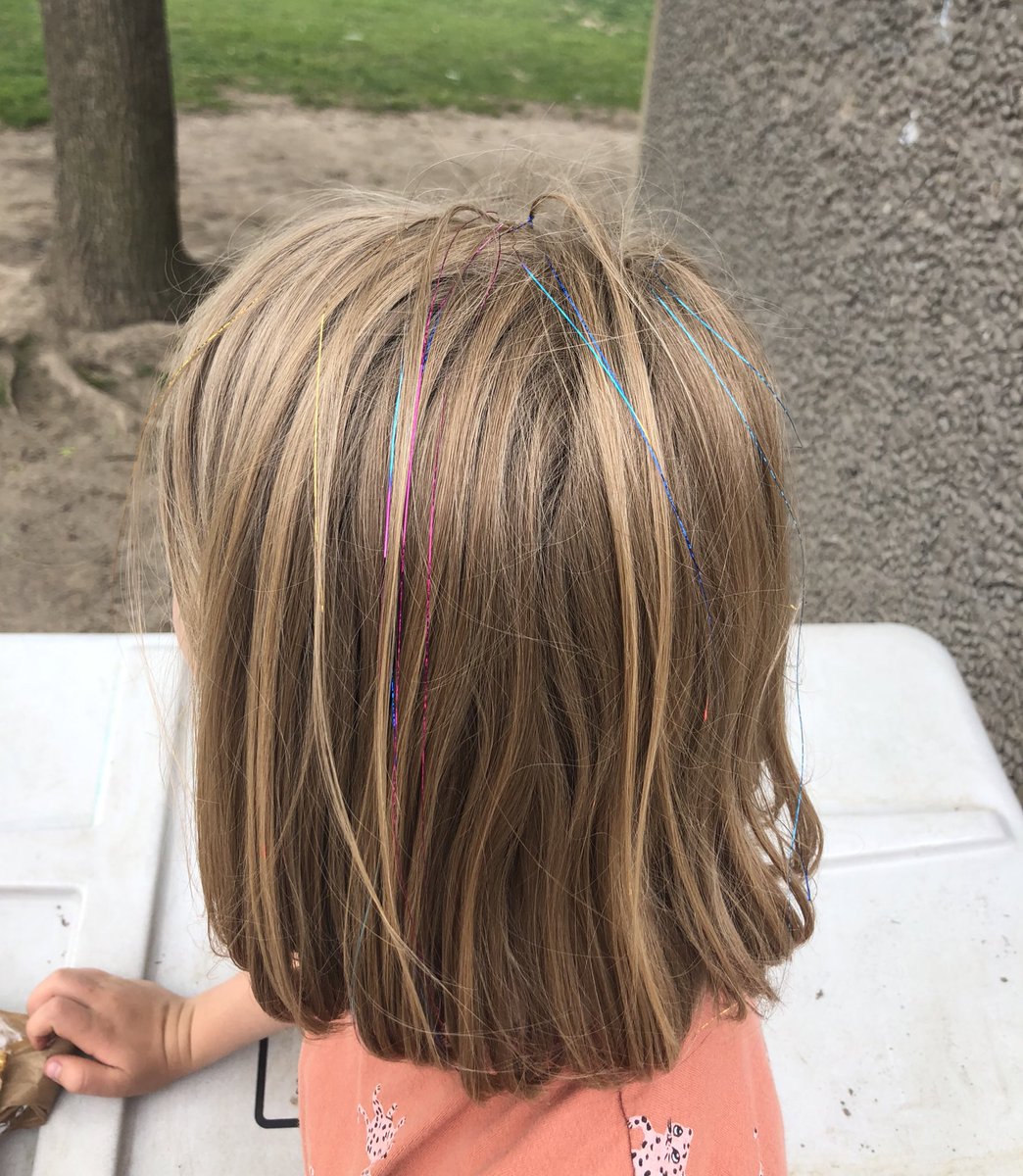 MsLaurenMax's tweet photo. To celebrate #PrideMonth, we put #rainbow tinsel in our hair and did some collaborative painting! https://t.co/AAkSDrlKpU