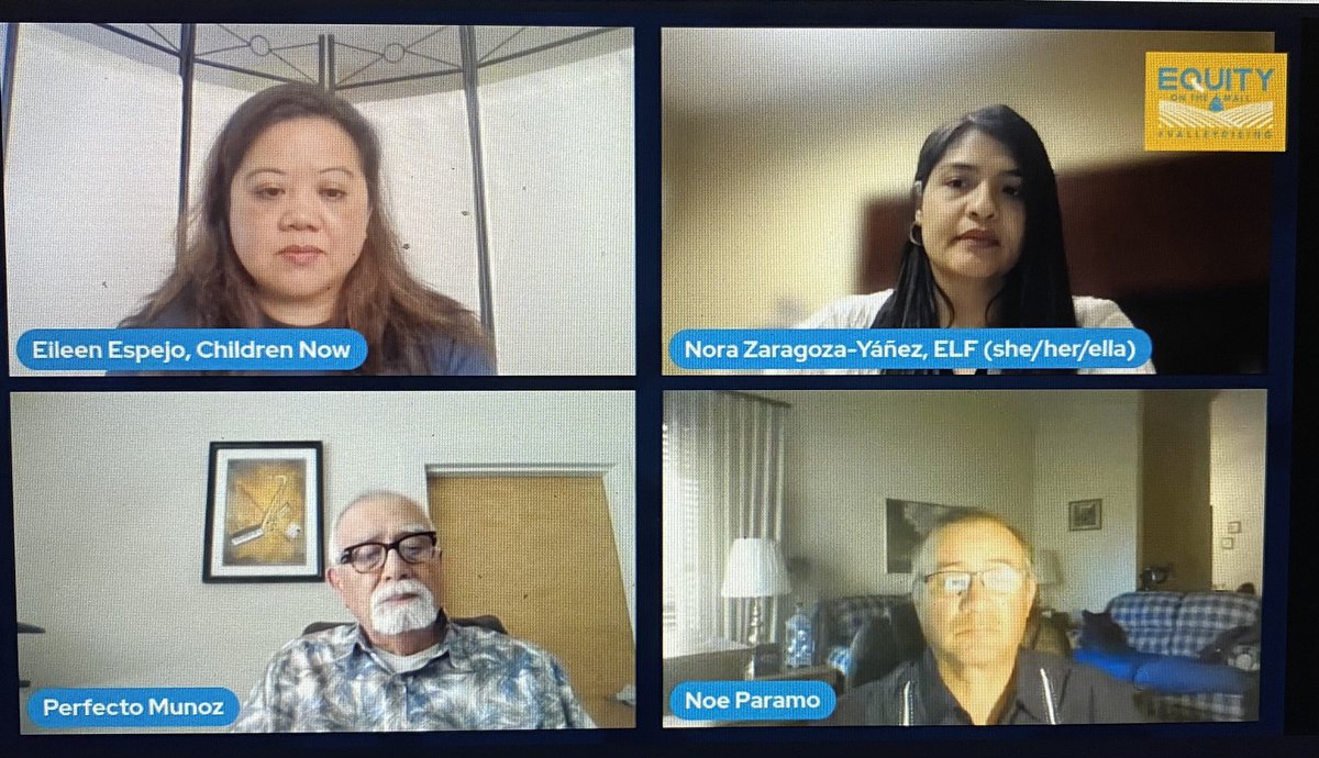 Big shout out to Perfecto Munoz of West Modesto Community Collaborative for asking the other panelists so many great questions. Eileen, Nora, &amp; Noe had amazing and informative presentations.
<a href="/ChildrenNow/">Children Now</a>, <a href="/CRLAFoundation/">CRLAFoundation</a>, <a href="/ELF_Fresno/">Education and Leadership Foundation</a>