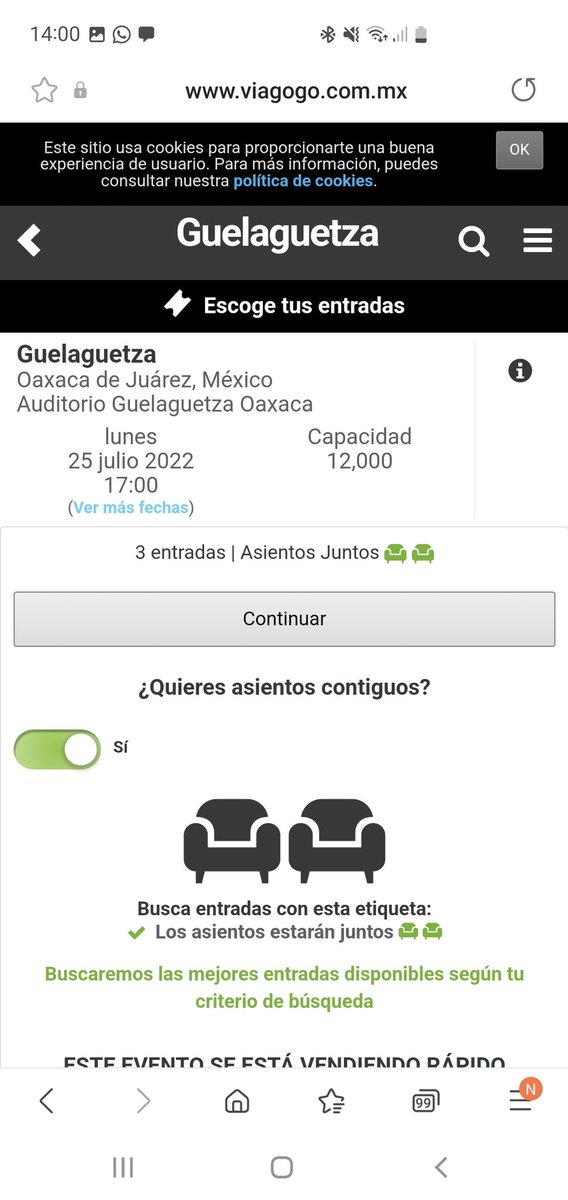 Marichuy61's tweet photo. Porque permite @alejandromurat @Sec_EconomiaOax que esta empresa revenda los boletos a precios tan altos, o a caso es negocio de ustedes. Ahí si hay boletos disponibles pero al triple de su costo. 
Es una estafa su Oaxaca Modelo. 
Pueden verificar en esa página. https://t.co/njlEZ6Mq5Q