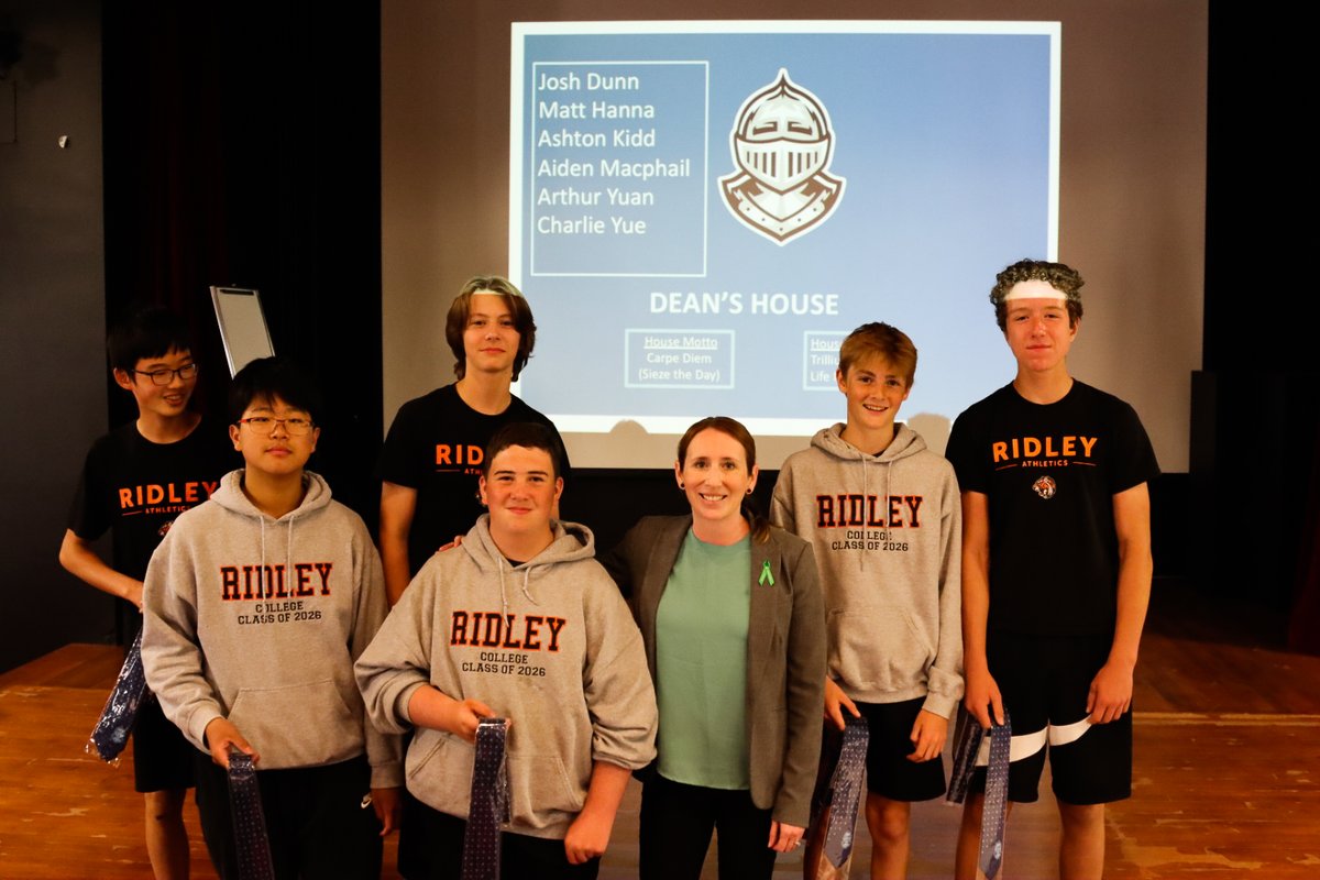 Ridley_College's tweet photo. Today, our returning Grade 8 students were sorted into their Houses during our Grade 8 Placement Luncheon. This is what Ridley Boarding is all about: community, friendship and a home away from home. https://t.co/8GKUIFRELs