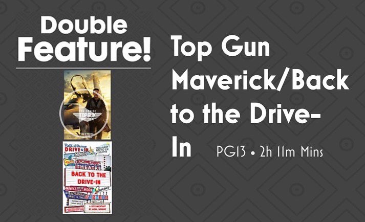 driveindoc's tweet photo. BACK TO THE DRIVE-IN at the amazing TWIN Independence MO double feature Top Gun Maverick June 6 Drive-in Day!  👏🏆🎥 @TopGunMovie @TomCruise @yogoldsmith @bbtheatres 
https://t.co/vsuRaOCDHE
#TopGunMaverick #driveinday #independentfilm #driveintheater #driveins #documentary https://t.co/G7lY4GRHeH