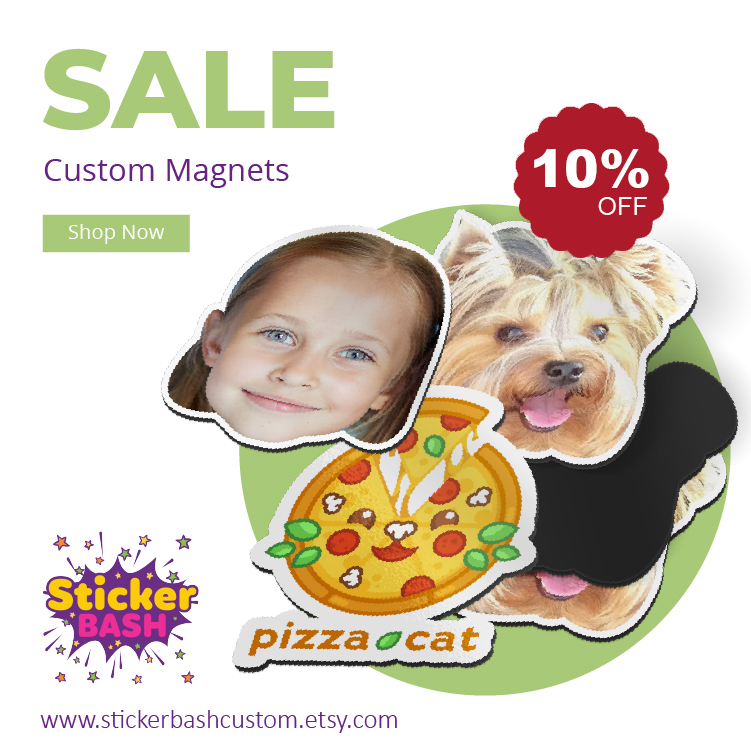 StickerBashCo's tweet image. Custom fridge magnets for 10% OFF❗️❗️ Order yours now at stickerbashcustom.etsy.com 👈👈
.
.
.
#photomagnets #customfridgemagnet #custommagnet #fridgemagnets #lockermagnets #carmagnet #kitchenmagnet #officemagnet #magnetdecor #personalizedmagnets #magnetset #petmagnet #bumpermagnet