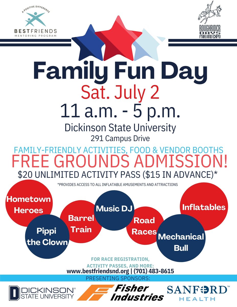 BestFriendsND's tweet photo. Family Fun Day is right around the corner!!! Wristbands, Vendor, and Racer info is all on our website! We can't wait to see everyone there.

https://t.co/nmjbxJkdVk https://t.co/kCOjxy0Nlq