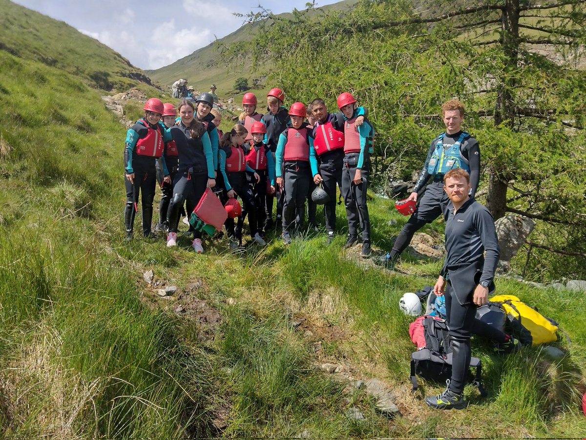 v_vboyd's tweet photo. Gorgeous day for gorge walking and cliff diving for Team Watkins at #S1res Ullswater. Great #communication and #teamwork on show. Getting into the wetsuit was definitely easier than getting out of it.
@PHSparents @PeeblesHigh https://t.co/JPhTOuU7ID