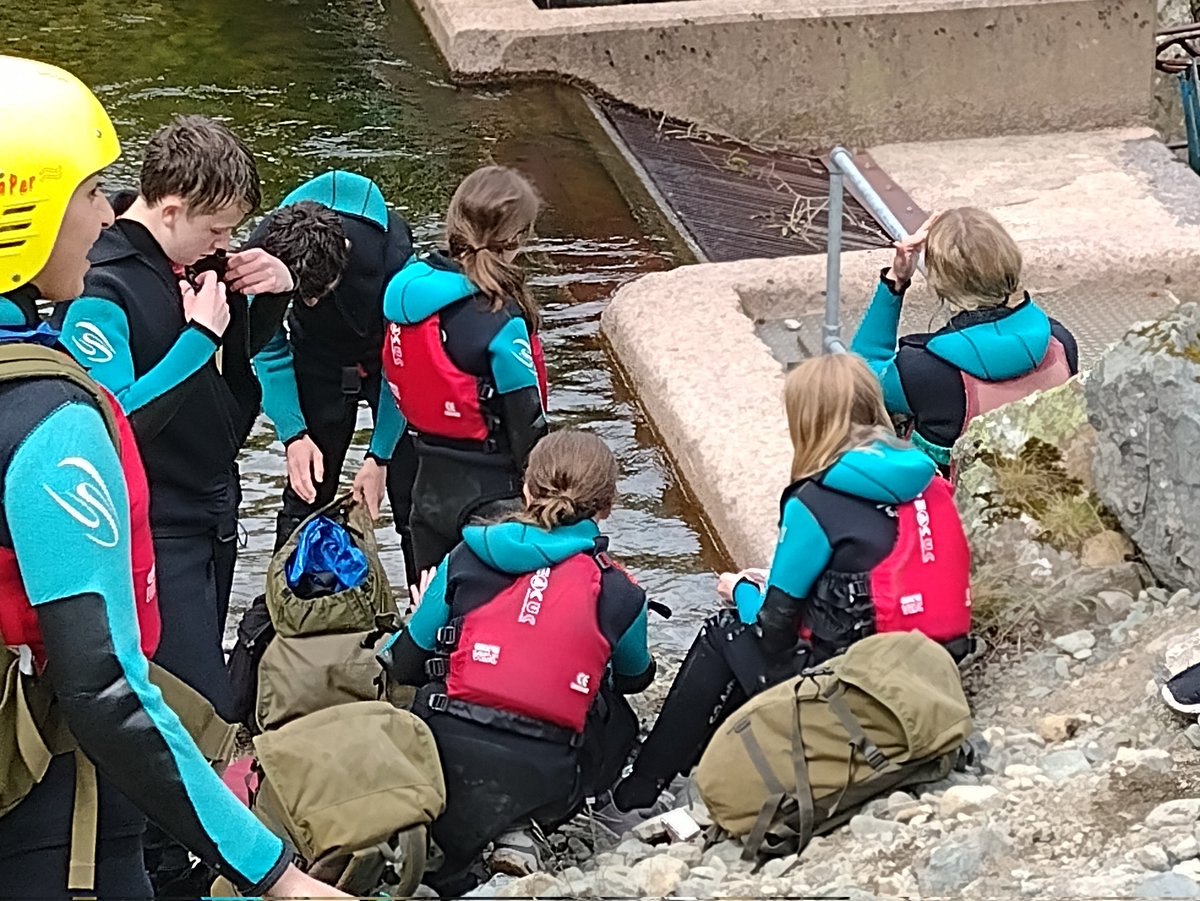 v_vboyd's tweet photo. Gorgeous day for gorge walking and cliff diving for Team Watkins at #S1res Ullswater. Great #communication and #teamwork on show. Getting into the wetsuit was definitely easier than getting out of it.
@PHSparents @PeeblesHigh https://t.co/JPhTOuU7ID