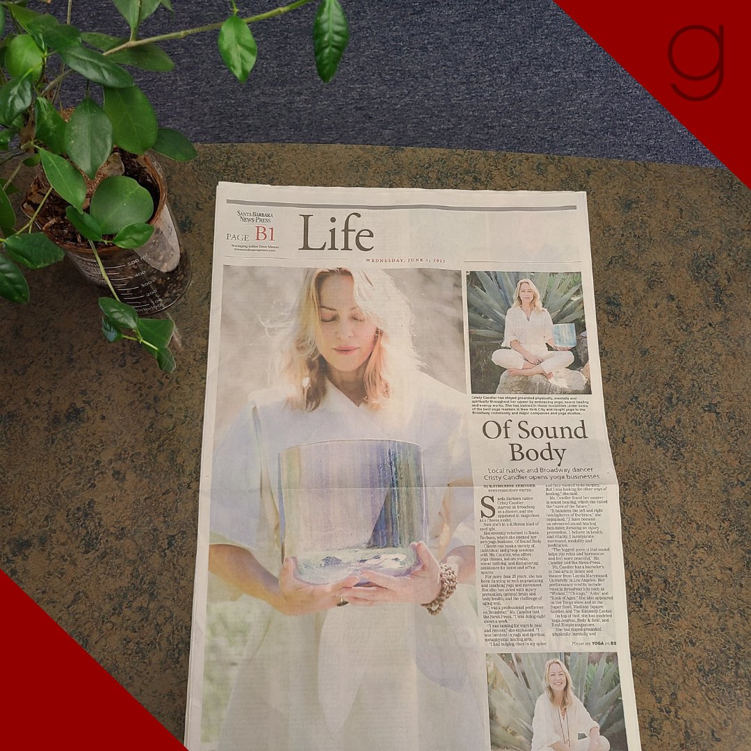 thegoddardcomp's tweet photo. Congratulations to our client, Cristy Candler, for being interviewed and ultimately published on the front page of Santa Barbara News-Press’ Life section! The former Broadway dancer launched her new yoga business, Of Sound Body.

Read the full article: https://t.co/Dphmy2B93w https://t.co/vSp19TpzsL