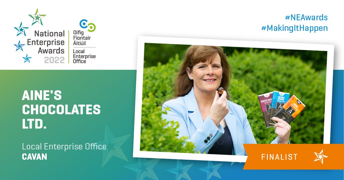 The winner of the North East Regional Awards is <a href="/Ainechocolate/">Áine Chocolate</a> supported by <a href="/LEOcavan/">LEO Cavan</a> #NEAwards #MakingItHappen