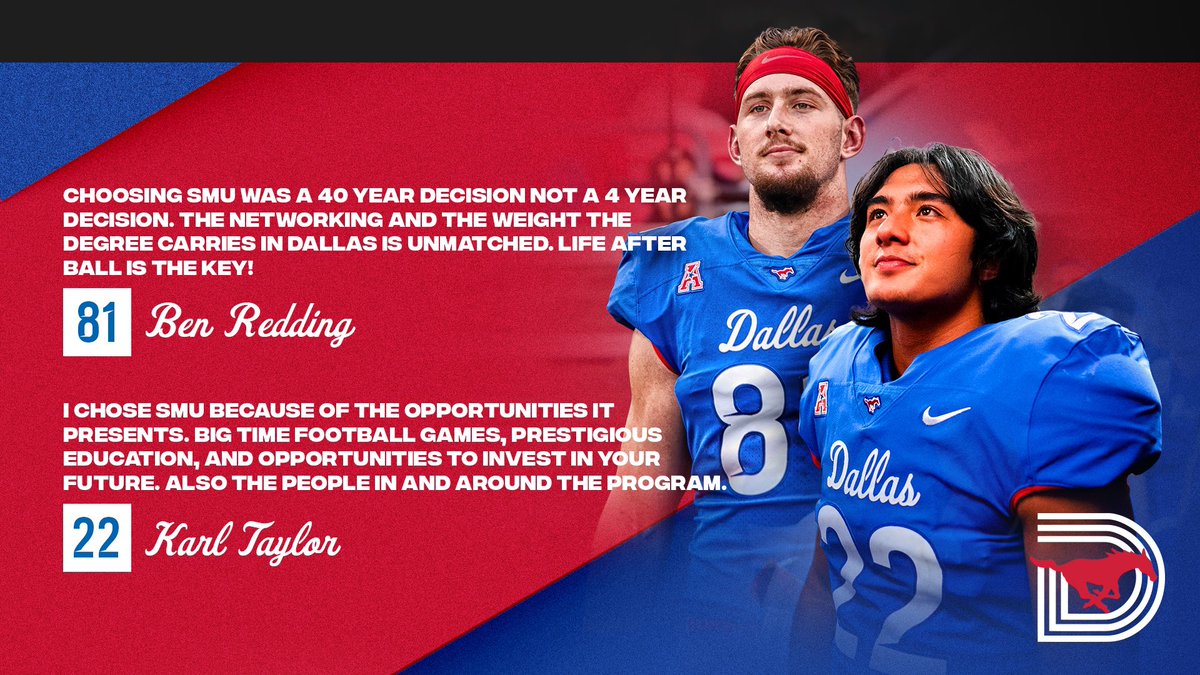 SMUFB's tweet image. Why SMU? The answer is simple. 

#PonyUpDallas