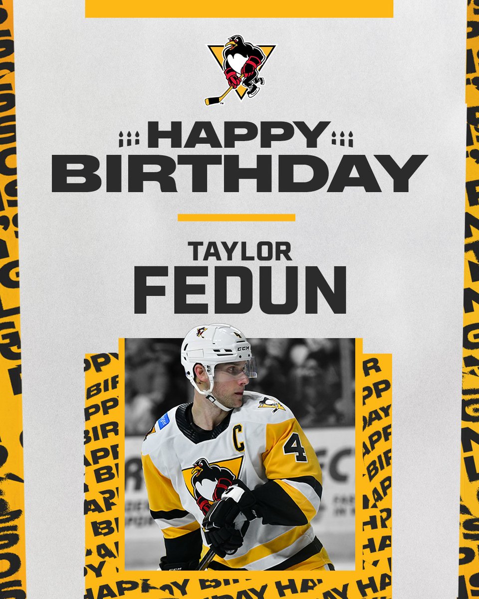 Happy Birthday to WBS Penguins Captain, Taylor Fedun! 🎉