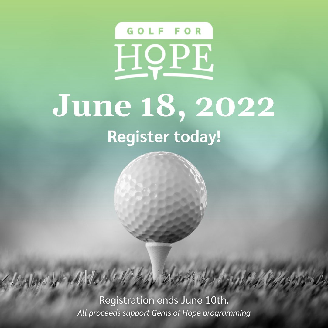 GemsofHopecr's tweet photo. The deadline to register for Golf for Hope is on JUNE 10TH!! Register today to secure your
team! Enjoy a morning of golf, buying raffle tickets, eating good food with great people, and
inspiring hope in cancer patients and their families! Registration: https://t.co/HRgQRwrQBs https://t.co/NxdXF05tBl
