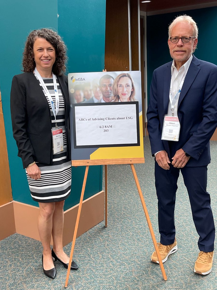 StuartKaplow's tweet photo. @HudesNancy and I were excited to have spoken on the emergent and fast growing #ESG and #ESGlaw at the @MarylandBar Legal Summit this earlier today in Ocean City Maryland. Thank you @MarylandBar staff for all your good efforts. https://t.co/jaWoTeRflx
