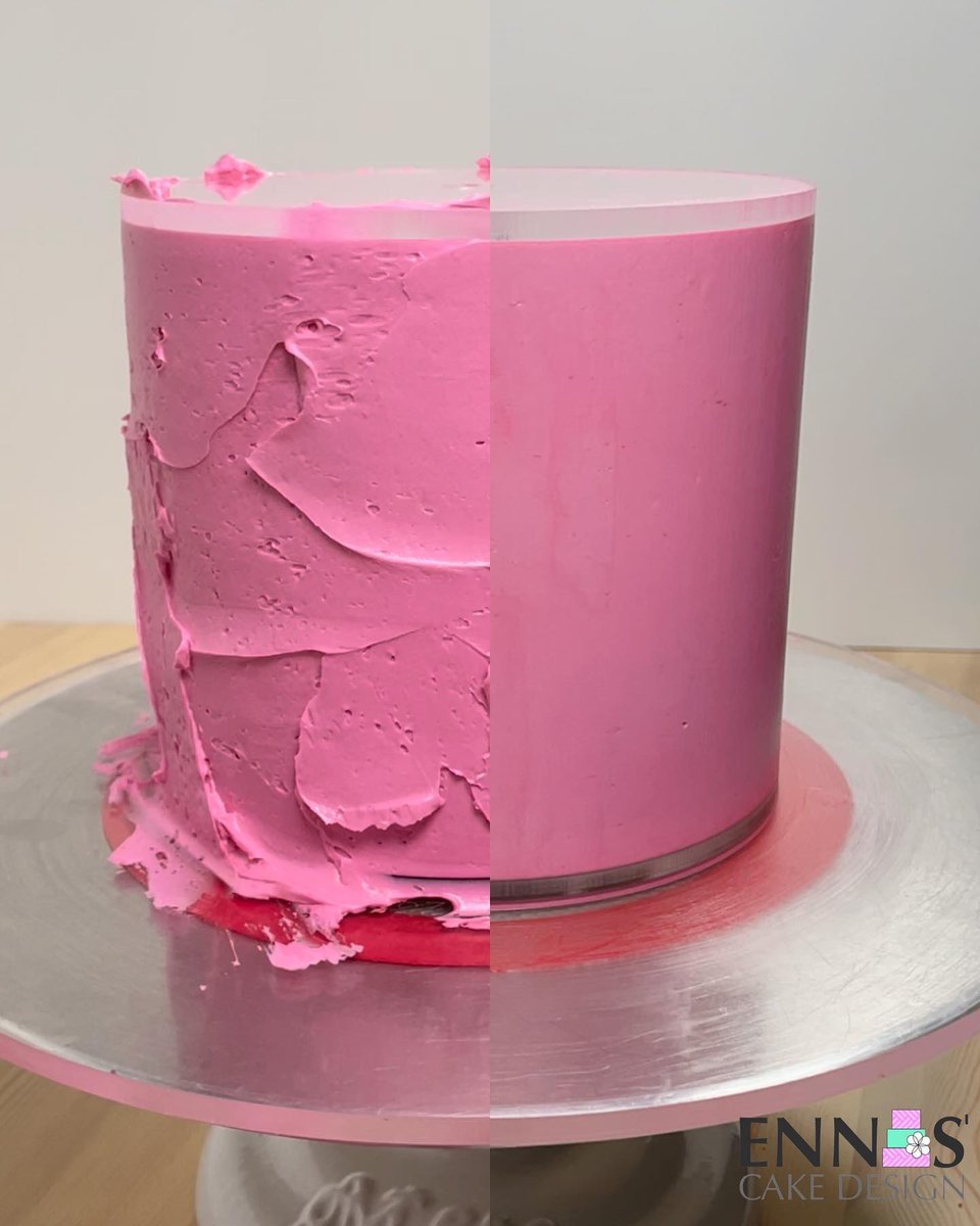 Unlike most skincare products, the before and after photos of using Acrylic Disks are the real deal! 😆👍

Thank you to our customer <a href="/EnnasCakeDesign/">Ennas' Cake Design</a> for this photo. 

Grab your Acrylic Disks at CakeSafe.com
