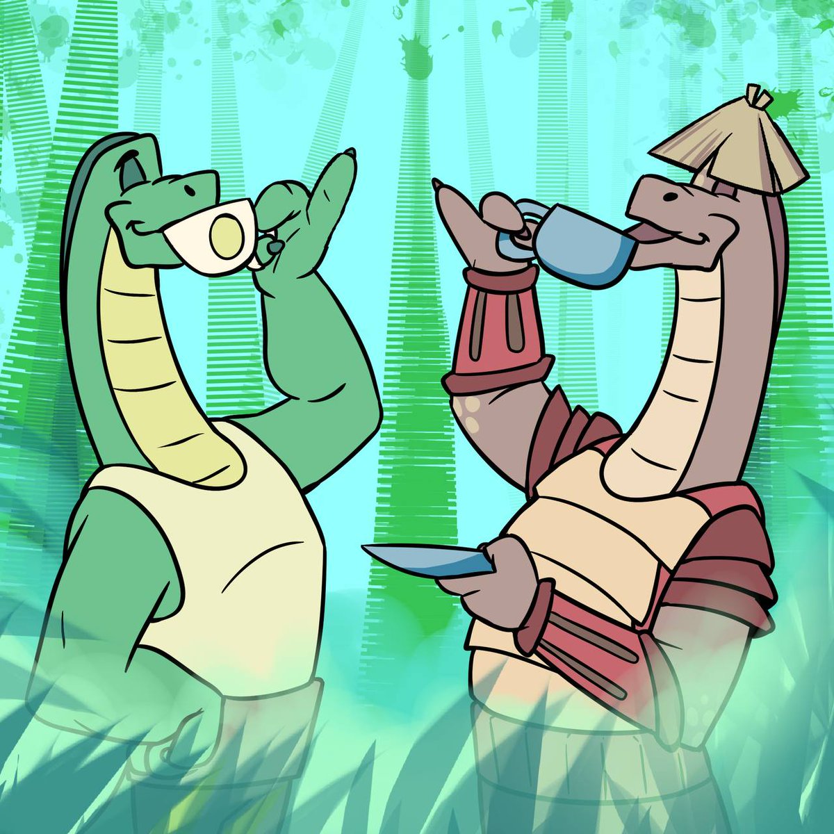 DreamtimeMV's tweet photo. Somewhere in a dense forest, two friendly Dinos are having tea together. Did you have some NF’Tea’ as well? You’ll love it.

#NFT #nftcommunity #dtmv #friends https://t.co/aIO2kLrqb5