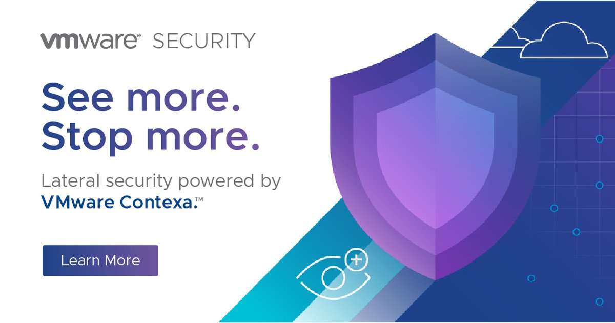 Introducing VMware Contexa, a full-fledged threat intelligence cloud that observes and understands the inner workings of both modern and traditional apps every step of the way— from user, to device, to network, to run time, to data. bit.ly/3NOQ091