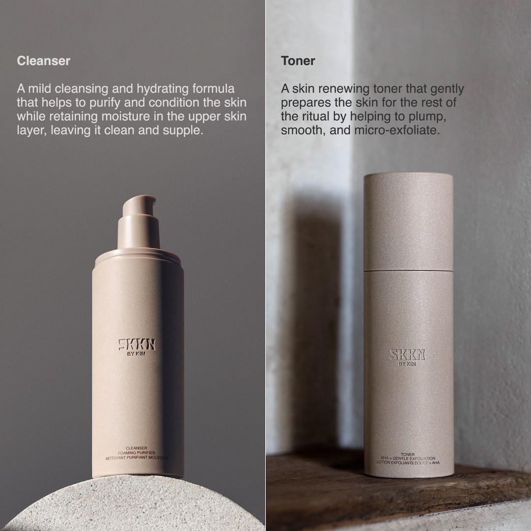 NEW Skincare brand <a href="/SKKN/">SKKN BY KIM</a> by @kimkardashian 
Through a visionary nine-product ritual, this line delivers nourishment, renewal, and an indulgent at-home experience. 
 
- Cleanser: $43; $37 refill 
- Toner: $45; $38 refill 
-…

📸 instagram.com/p/CeUIXAsMJ1T/ via tweet.photo