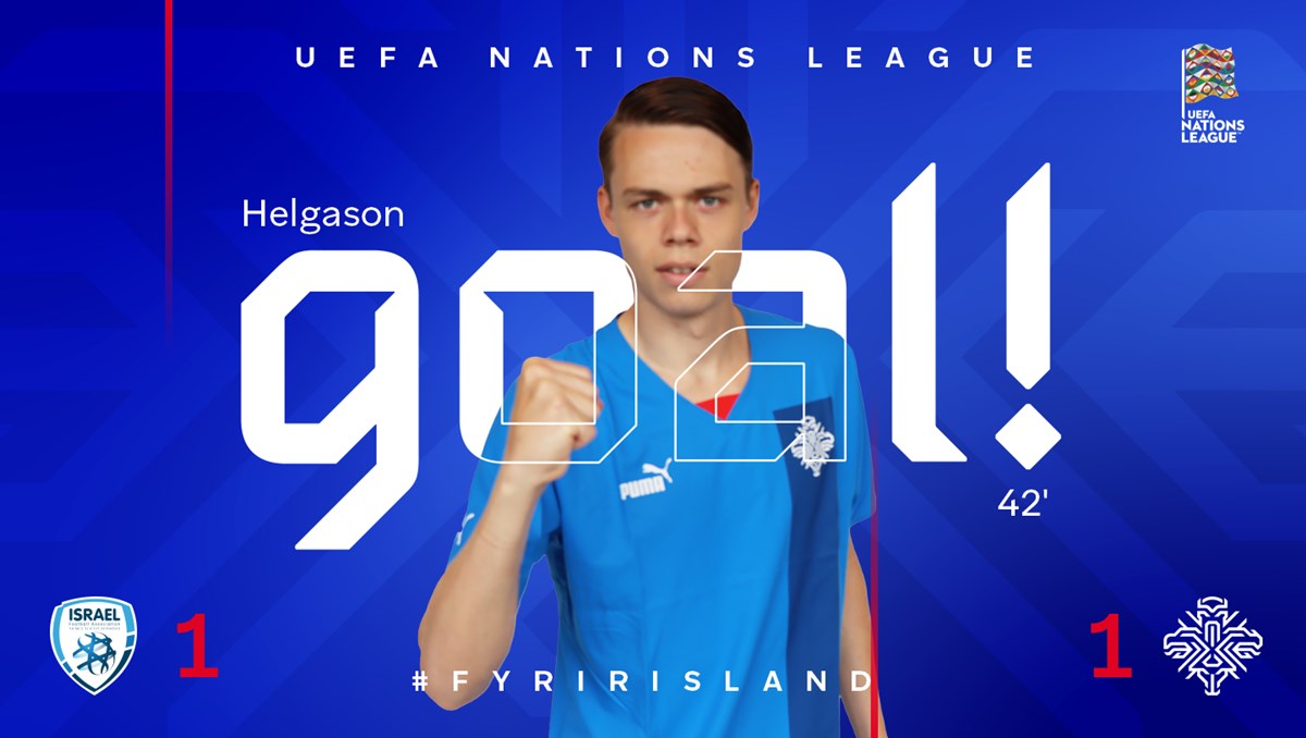 footballiceland's tweet photo. MAAAAAAAARK! Þórir Helgason skorar sitt fyrsta mark fyrir Ísland!
#fyririsland https://t.co/hh92dB0i0M