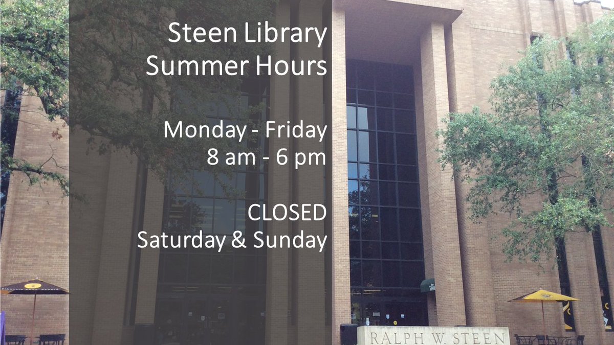 Updated summer hours
