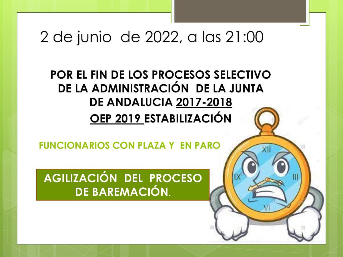 Nene_Dominguez's tweet photo. Aprobar una oposición requiere de años de estudio, esfuerzo y sacrificio; empezar a trabajar no debería exigir nuevos años de sacrificio y paciencia, y eso es justo lo que está pasando en Andalucía. Andan canteados, y con razón. #funcionarioenparo @JuanMa_Moreno @eliasbendodo https://t.co/Sm4HLjeRrX