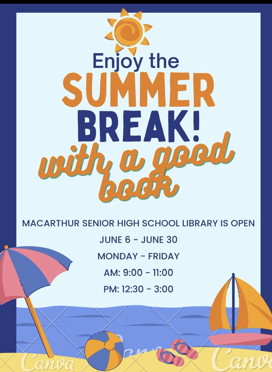 Looking for a cool place to read this summer? Our LMC is open. #MPND