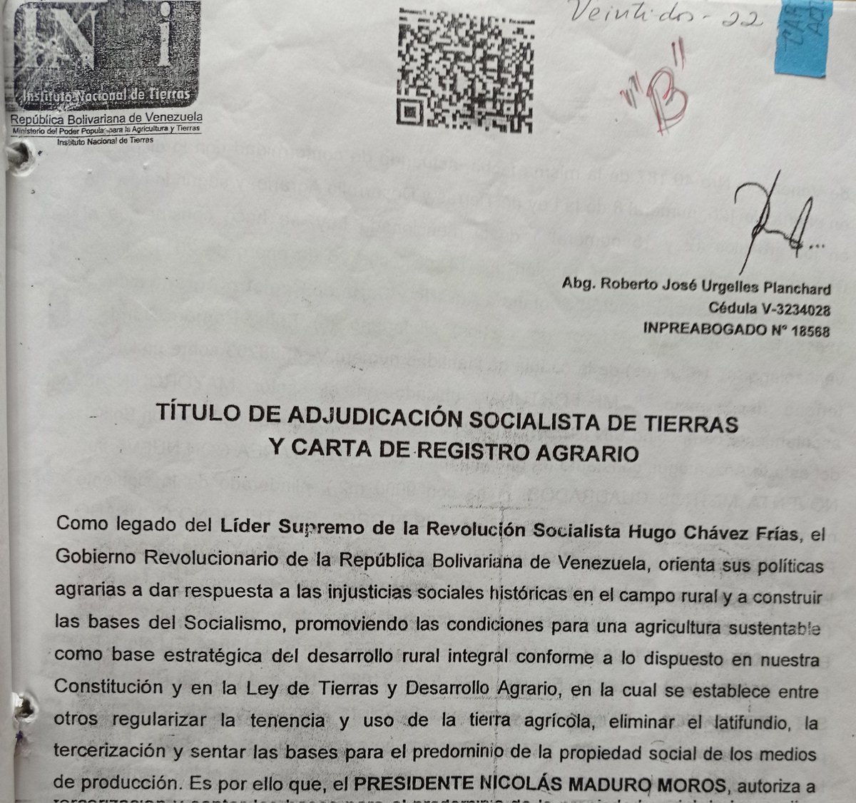 millierjuan's tweet photo. #JuriTips Es requisito indispensable tanto para obtener como para mantener un Título de Adjudicación y Carta de Registro Agrario, que las tierras respecto de las cuales se otorgue el título "posean y mantengan eficiencia productiva". 📄 TSJ_Sala Social. Sent N° 252 del 3/12/2021 https://t.co/HcXJwaWAcC