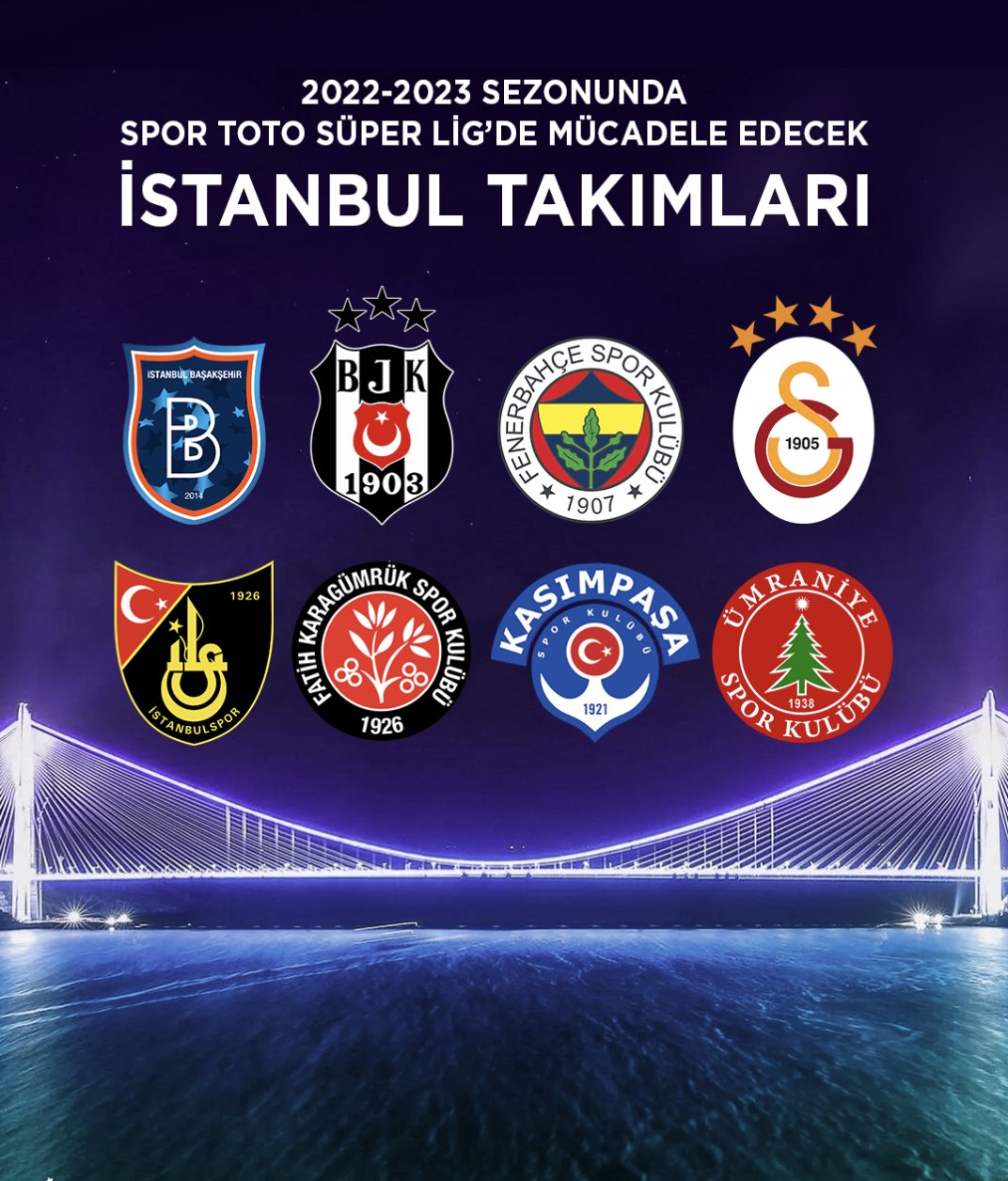 KaanTurkish Football🇹🇷 on Twitter "🌉 8 Istanbul teams will take part