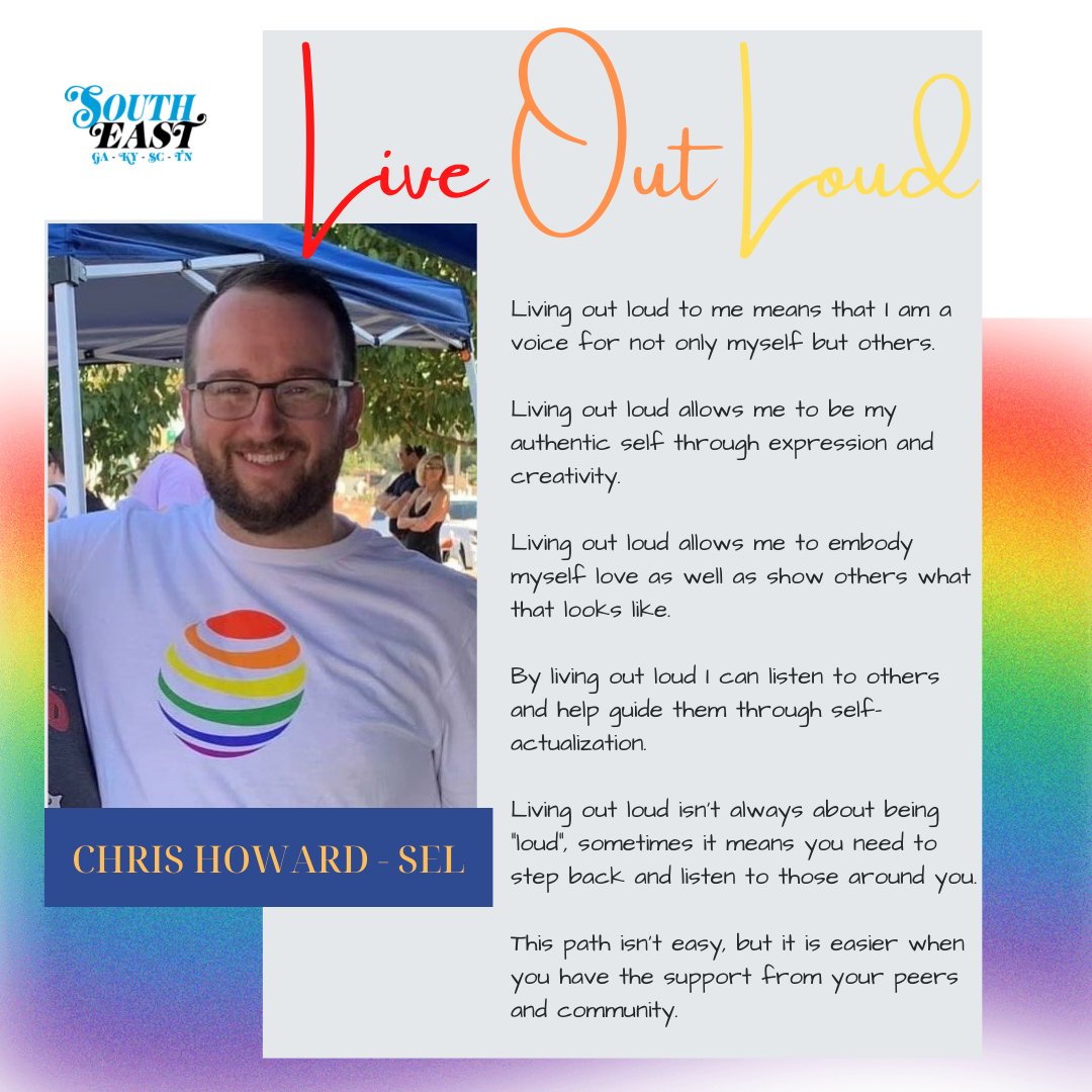 Thank you Chris, for #LivingOutLoud! #PRIDEMonth #SoutheastStates #Att #LifeAtAtt