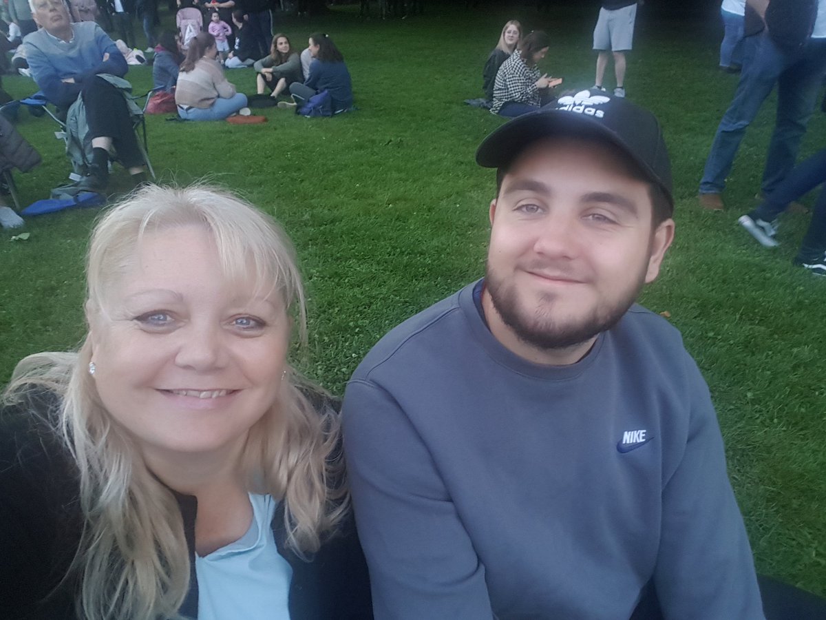 At Windsor Castle for the beacon lighting and the fireworks.