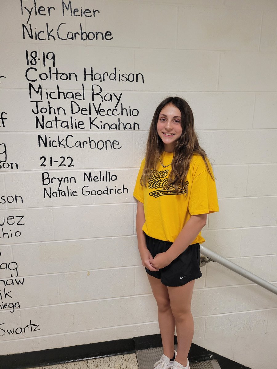 Natalie Goodrich is the next student this year to get her name on the wall.