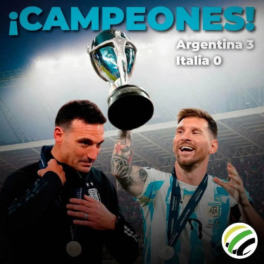 🇦🇷👏🏻César Luis y el equipo de la Escuela de Entrenadores felicitan a la Selección @Argentina por la victoria ante la @Azzurri en la Finalissima 2022. 🏆🎉 ¡Felicitaciones Campeones! Gran triunfo demostrando los valores que dignifican el fútbol.