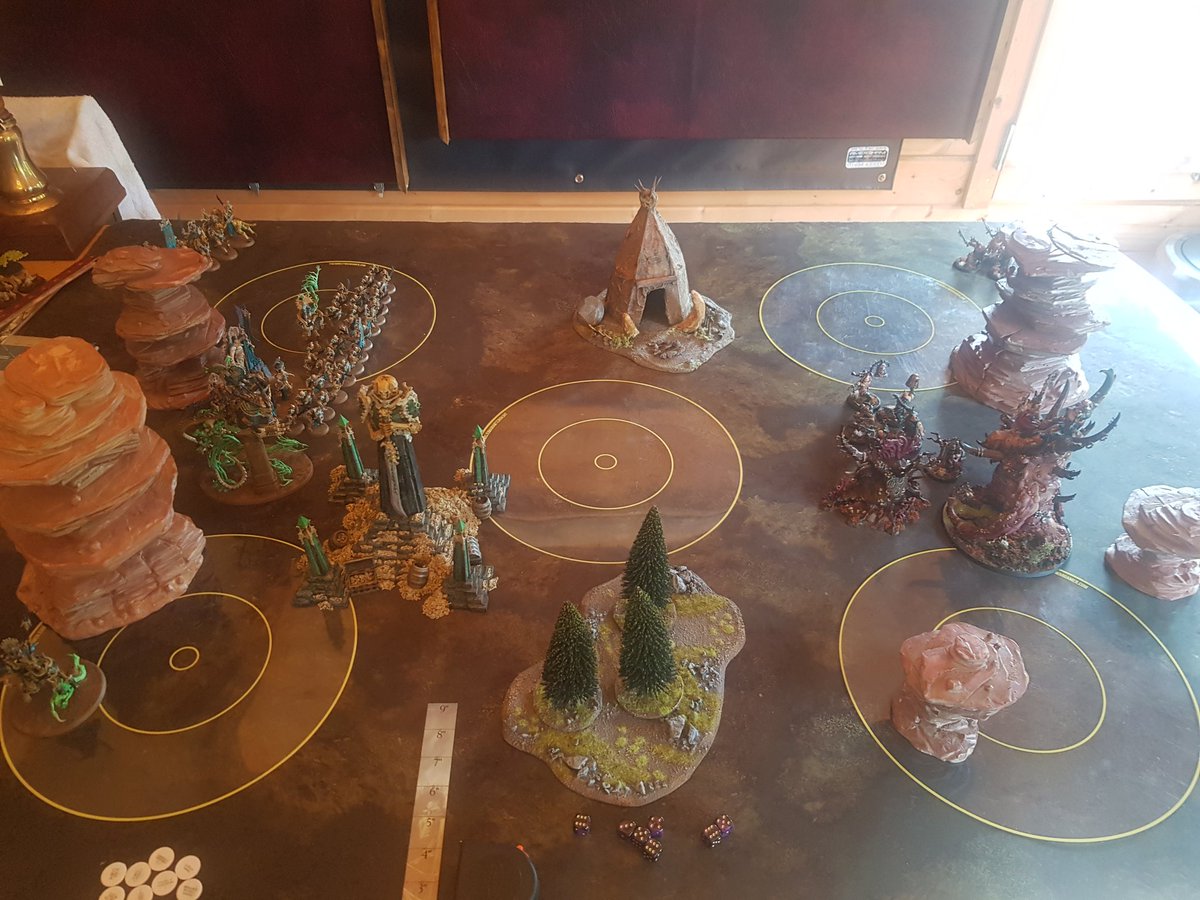 BDFA50's tweet photo. Started the long weekend off right. 2 games today. Both Nurgle and Khorne giving up their bodies for the tithe! https://t.co/GiV9XkAKtj