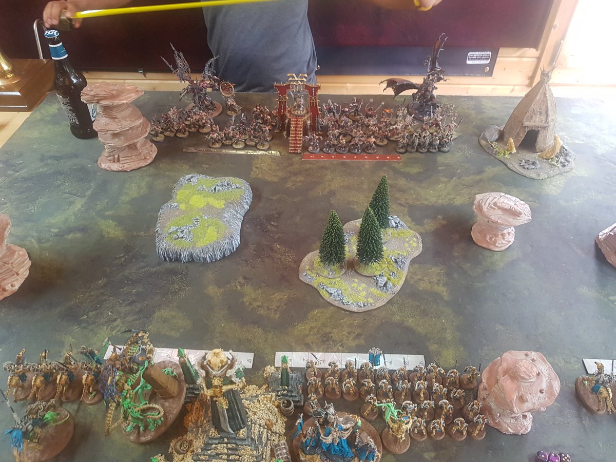 BDFA50's tweet photo. Started the long weekend off right. 2 games today. Both Nurgle and Khorne giving up their bodies for the tithe! https://t.co/GiV9XkAKtj
