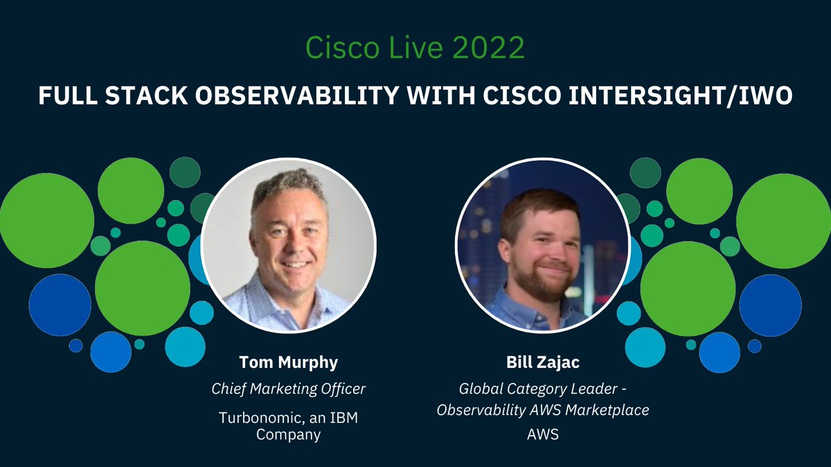 Turbonomic's tweet photo. Calling all #CiscoLive attendees! Join Tom Murphy from Turbonomic and Bill Zajac from AWS on the Cisco Show Floor on June 14th at 10:55 AM PT. https://t.co/dYvvkNaLG0