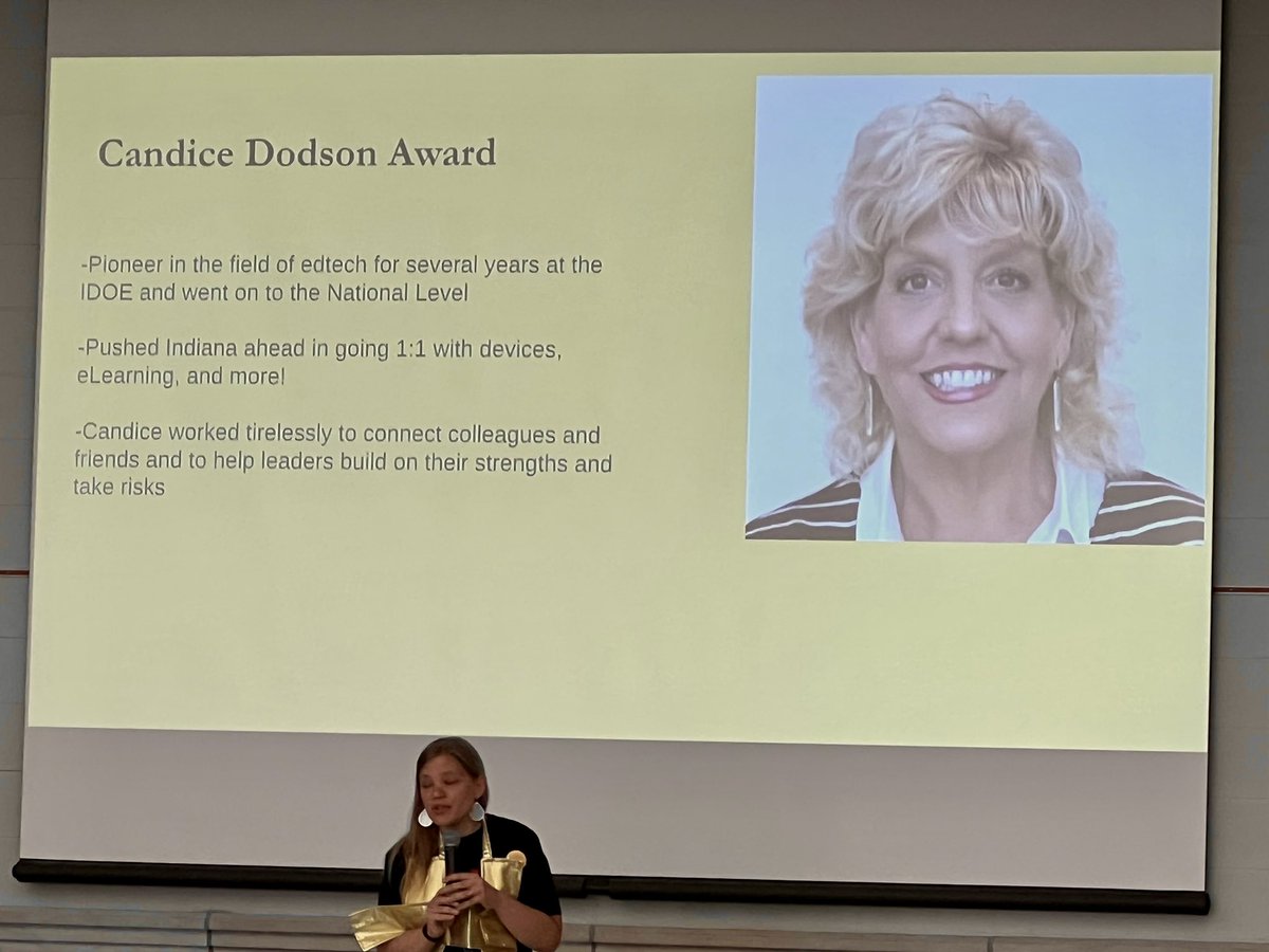 i2Conference's tweet image. Congratulations to Amy Neal for winning the Candace Dodson Award!  Thank you for all you did to make this conference possible! 
#I2Conference
#INeLearn