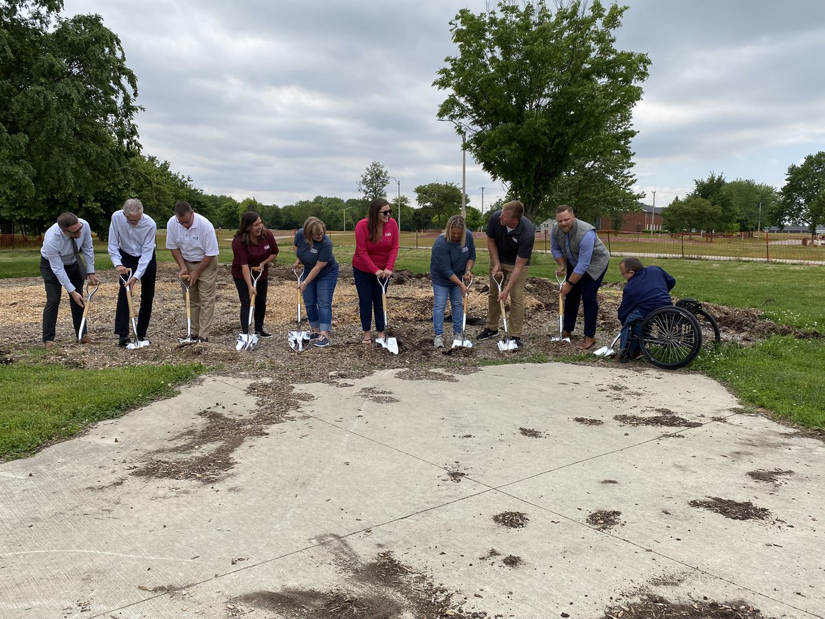 Thanks to all who came out for @RallyCap_BGSU Inclusive Playground ground breaking today! Thanks to #WoodCountyPlays, The Schmeltz Family, @woodcountydd, @RotaryClubofBG and @RallyCap_BGSU! We are so grateful for your  generosity to bring this opportunity to our community!