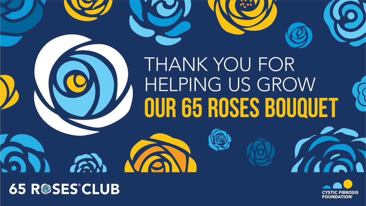 Thank you to everyone who joined us in celebrating #65Roses Day by joining the 65 Roses Club! Your support and generosity are helping to add more breaths, birthdays, and hope to the lives of those living with #cysticfibrosis