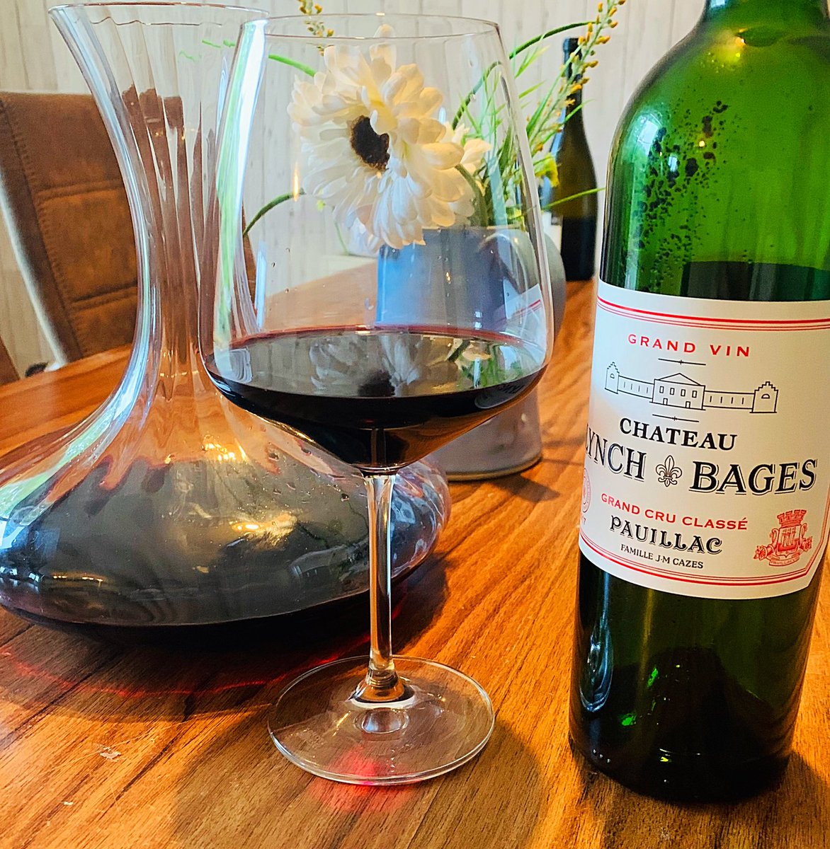 Celebrating one more spin around the sun with a very nice pauillac! #chateaulynchbages #grandcruclasse #vindefrance #oldman
