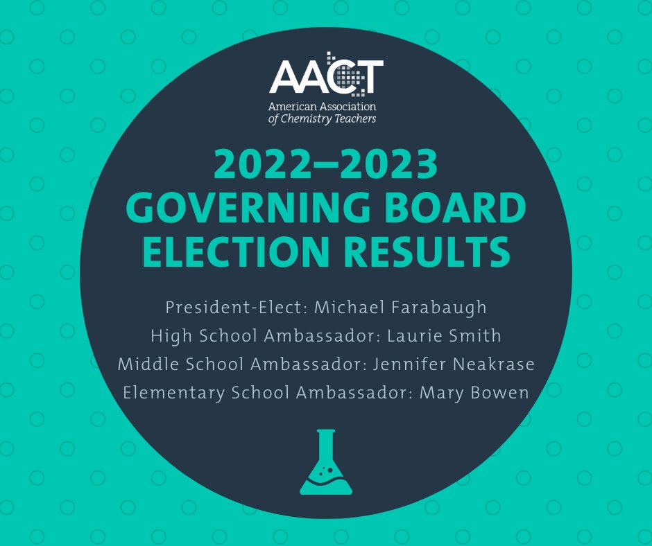 AACTconnect's tweet photo. The election is over! Meet the newest members of the AACT Governing Board: https://t.co/KbIAiO0Nil https://t.co/DTUwMeBPhr