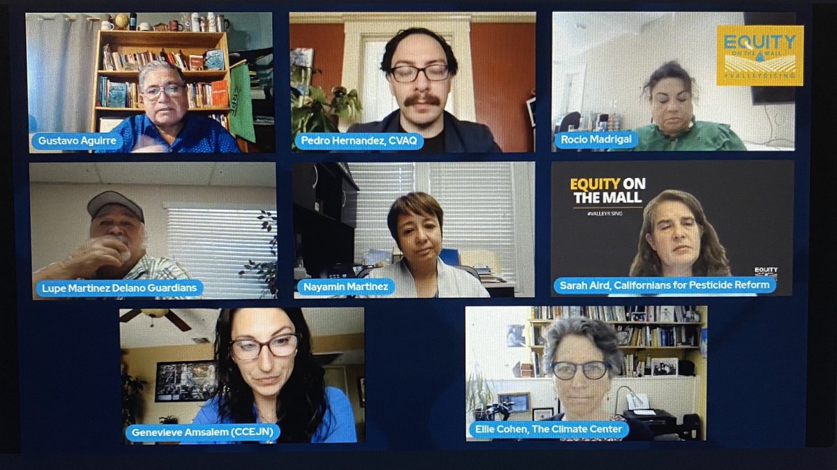 So grateful for our panel. Implementation is key! 
Thank you Gustavo, Pedro, Rocio, Lupe, Nayamin, Sarah, Genevieve, &amp; Ellie. We love the work you are doing!
<a href="/CRPE_EJ/">Center on Race, Poverty, & the Environment</a> <a href="/CenValAir/">CVAQ - Central Valley Air Quality Coalition</a> <a href="/CCEJN/">CCEJN</a> <a href="/CAPestReform/">CaliPesticideReform</a>