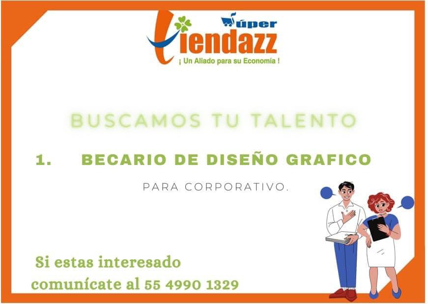 SuperTiendazz's tweet photo. 🔴🔺🟥🆘U R G E🆘🟥🔺🔴

🍀🟠🔵 BOLSA DE TRABAJO SÚPER TIENDAZZ 🔵🟠🍀

Becarios / Pasantes
DISEÑO GRAFICO

Comunícate y únete a nuestro equipo!!!

#SuperTiendazz #SuperCampeon #Vacante #BolsaDeTrabajo #Hiring #ReclutamientoySeleccion https://t.co/UMapaF5FL9
