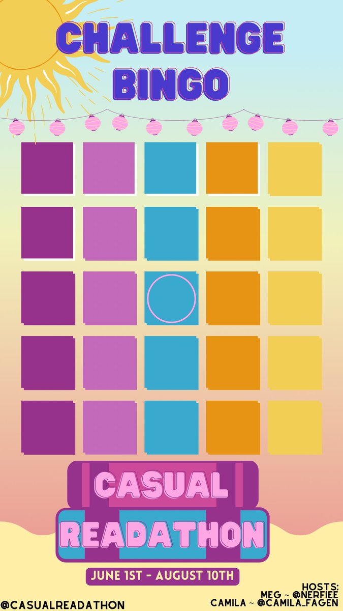 CasualReadathon's tweet photo. Working on our challenge bingo? Here’s an empty card where you can add your book covers or titles! :) 

#CasualReadathon #booktwt #books #reading https://t.co/KIJMMjgFSi