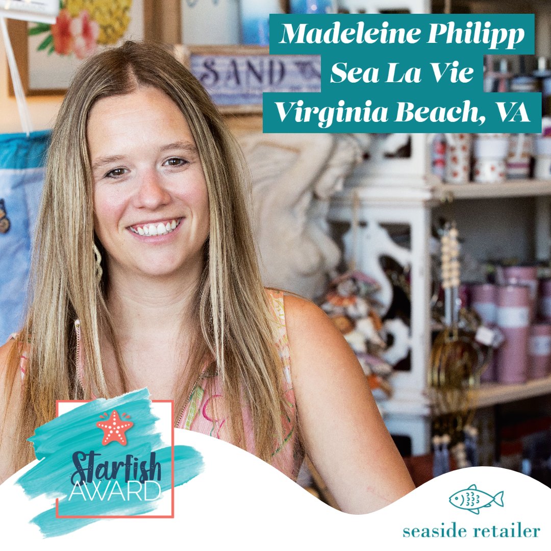 CONGRATULATIONS to our newest Starfish Award winner: Sea La Vie in Virginia Beach ⭐⭐⭐! Read more in the May/June issue and online at seasideretailer.com/starfish-award. #seasideretailer #seasideretailermagazine #starfishaward #retail @sealavie_vb #retailgivesback #ukraine