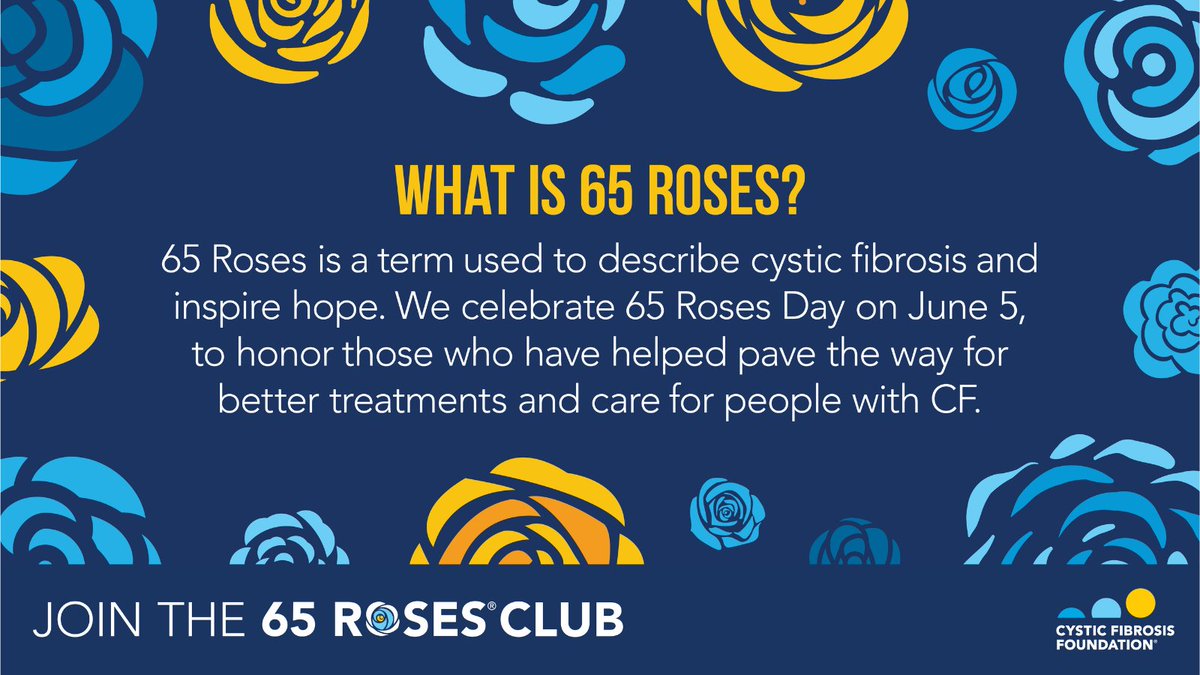This week we’re celebrating #65Roses Day! Help us grow our bouquet by joining the CF Foundation’s monthly giving program.
tinyurl.com/2d6j42eb