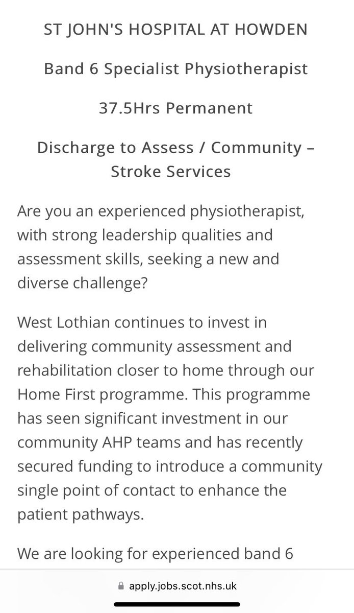 REACT_WL's tweet photo. Looking for a fantastic team to work with :REACT -D2A Stroke Rehab in the community. Flexible hours offered !!@Ahpscot @CSPScot @SouthLanCouncil @LanarkshireBIT @NHSGGC @ELCHrehab @MidlothianHSCP @TheStrokeAssoc @StrathStroke @ELHFfunds @REACT_WL @ACPIN_UK @AGILECSP @QMUniversity https://t.co/weqMrrOZkz