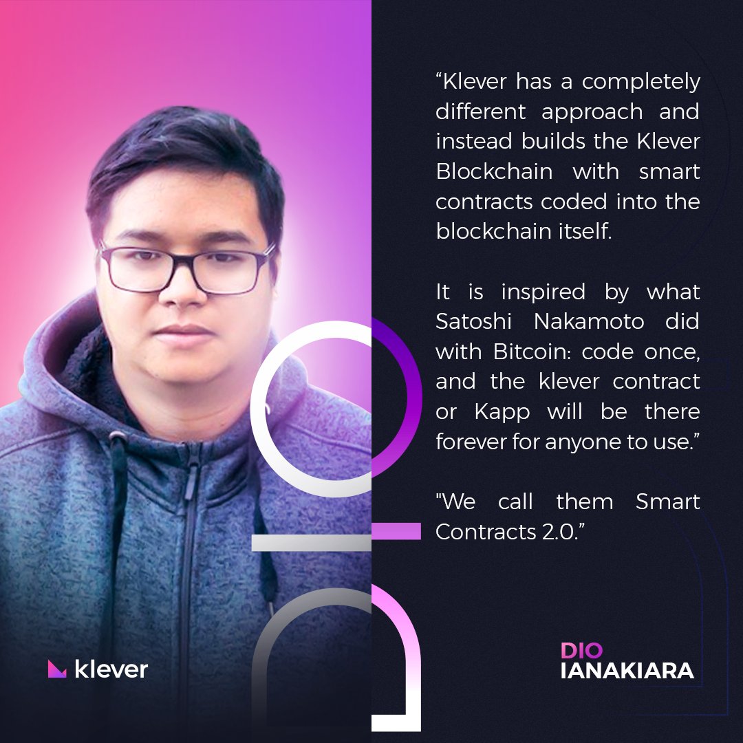 klever_io's tweet photo. "We call them Smart Contracts 2.0" - @dio_ianakiara 🔥
#klever #kleverchain #kapps #smartcontracts https://t.co/1yxJ1RKmwz