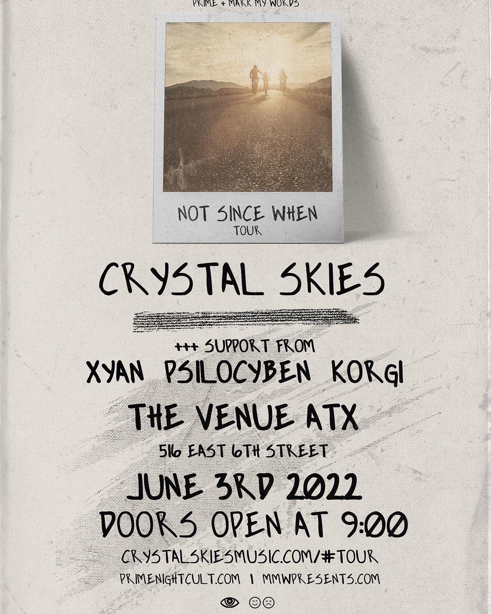 THIS FRIDAY I’m gonna be supporting <a href="/ItsCrystalSkies/">Crystal Skies</a> with <a href="/korgimusic/">Korgi ✨</a> and @Psilocybenmusic !!! TICKET LINK IN BIO
.
.
📷: @paxton_conners | @fogomedia