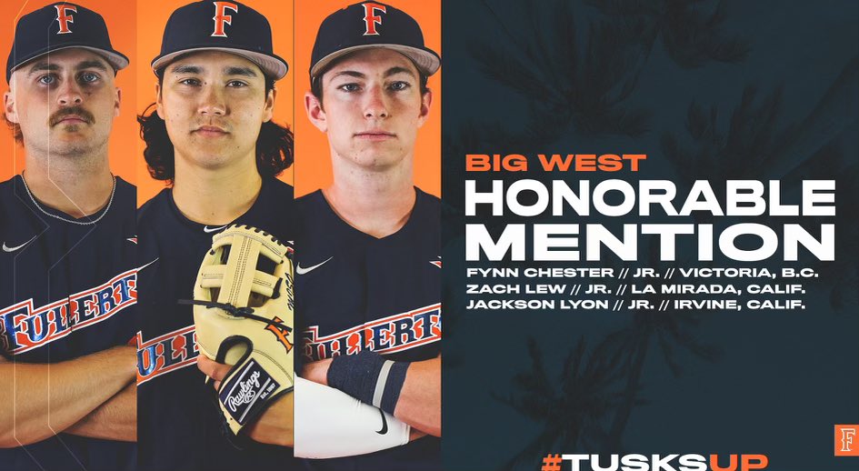 Congrats to <a href="/FynnChester/">fynn chester</a>, <a href="/zachlew20/">Zach Lew</a> and <a href="/jacksonlyon22/">Jackson Lyon</a> on earning Big West Honorable Mention! 

#TusksUp