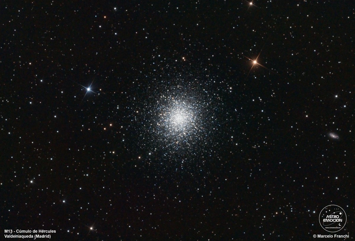 astroemocion's tweet photo. M13, el Cúmulo de Hércules
Skywatcher 200/1000 PDS / NEQ6 II Pro 
EZG60 / ZWO ASI 294MC Pro / QHY 290M
IDAS LPS D1
Captura: N.I.N.A. / PixInsight 1.8.9
20 tomas de 120" a -15ºC
10 tomas de 60" a -15ºC
50 darks
40 flats
40 dark flats

#astronomia #m13 #skywatcher @zwoasi https://t.co/0iUTyyhOjA